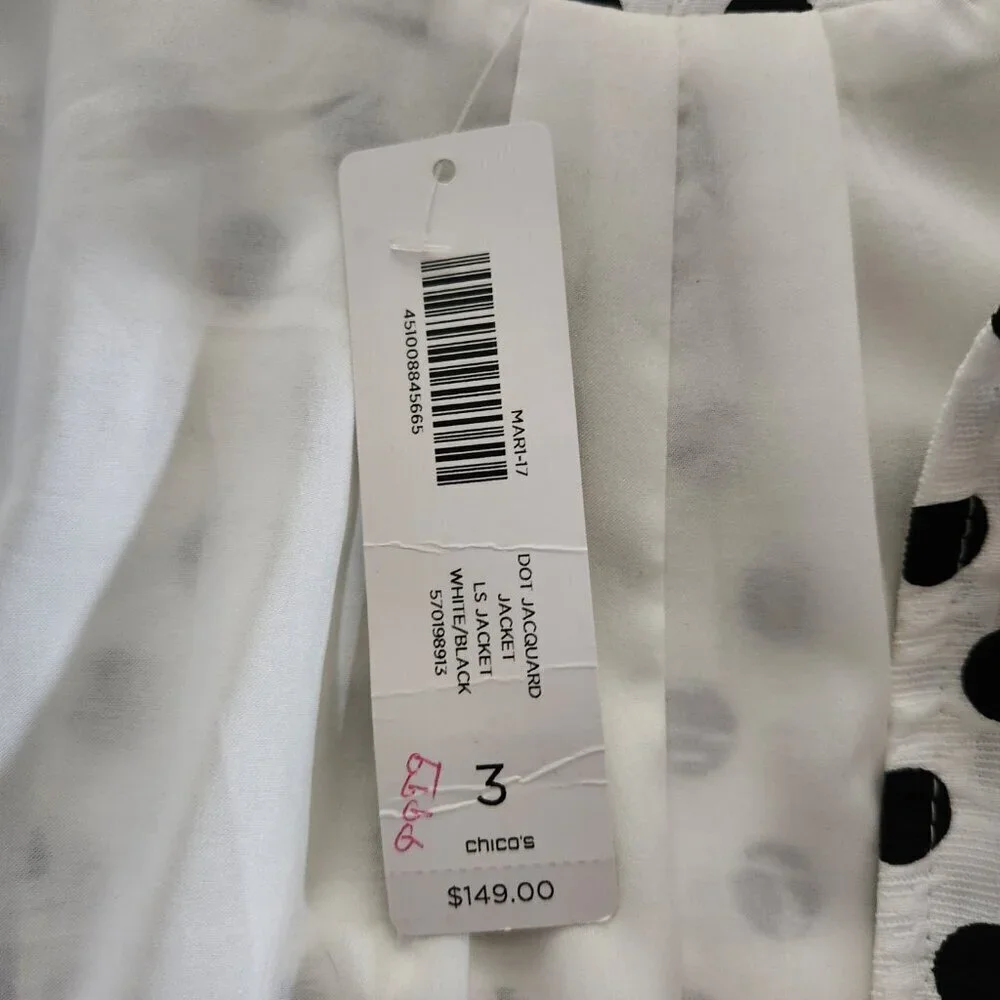 Chico's Dot Jacquard Jacket - Picture 6 of 6